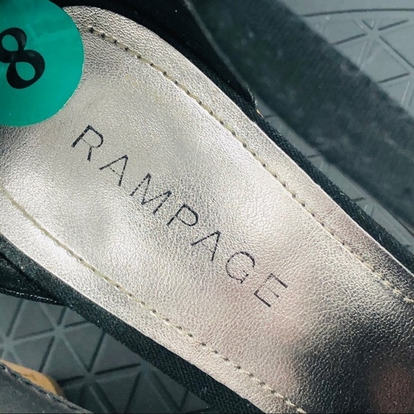 Rampage strap Black cork wedge sandals size 8‎ - Picture 8 of 13